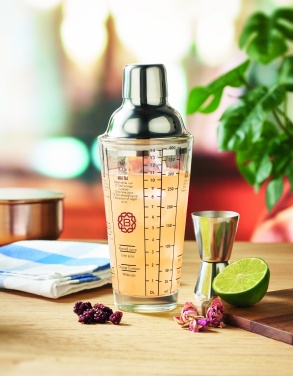 Logo trade promotional gifts image of: Glass cocktail shaker 400 ml