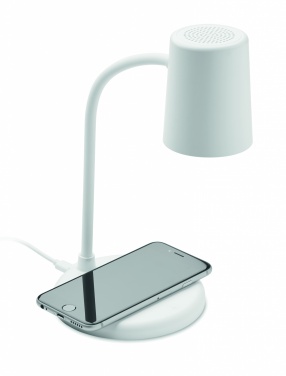 Logo trade promotional giveaway photo of: Wireless charger, lamp speaker