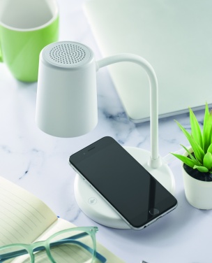 Logo trade corporate gifts picture of: Wireless charger, lamp speaker
