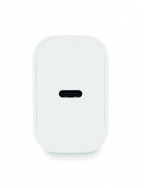 Logotrade promotional gift image of: 20W 2 port USB charger EU plug