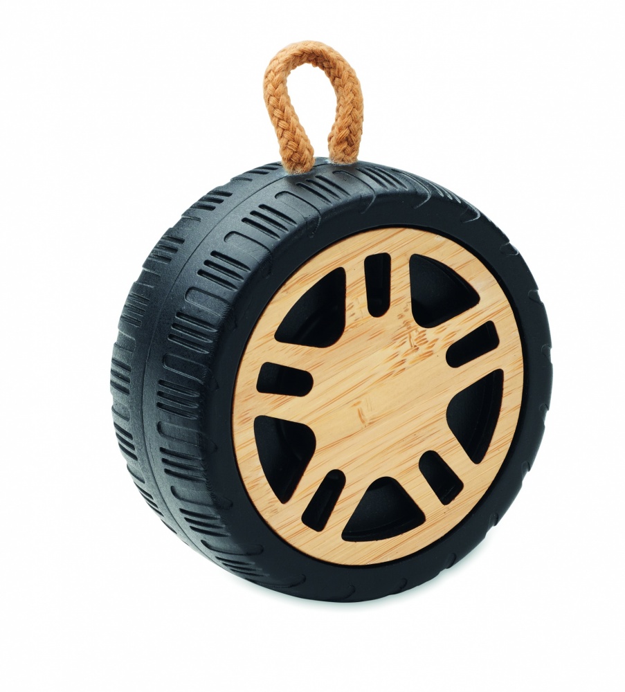 Logo trade promotional giveaway photo of: Wireless speaker tire shaped