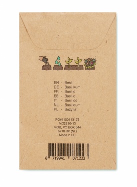 Logotrade promotional merchandise image of: Basil seeds in craft envelope