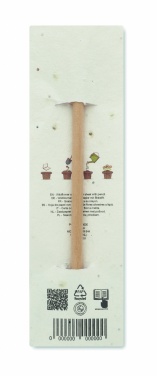 Logo trade promotional gift photo of: Natural pencil in seeded pouch