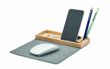 Logotrade promotional giveaway image of: Wireless charger in bamboo 15W