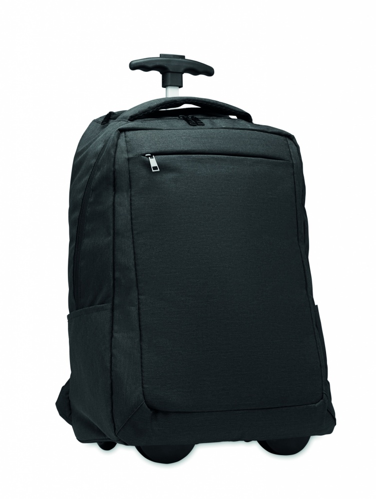 Logo trade business gift photo of: A portable backpack trolley with wheels, made of 600D RPET polyester