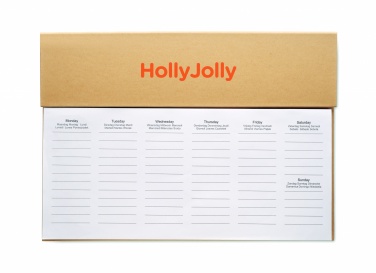 Logo trade promotional gifts image of: Weekly desktop planner