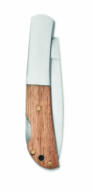 Logo trade promotional gifts image of: Foldable knife in acacia wood