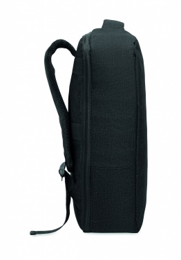 Logo trade promotional product photo of: A safe 15-inch laptop backpack made of 300D RPET with a 210D RPET lining and customizable printing.