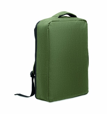 Logo trade promotional product photo of: A safe 15-inch laptop backpack made of 300D RPET with a 210D RPET lining and customizable printing.