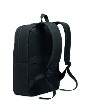 Logo trade promotional merchandise image of: Slim 15 inch laptop backpack made of 600D RPET polyester with a 210D lining and customizable printing