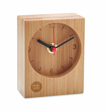 Logotrade promotional product image of: Bamboo table clock