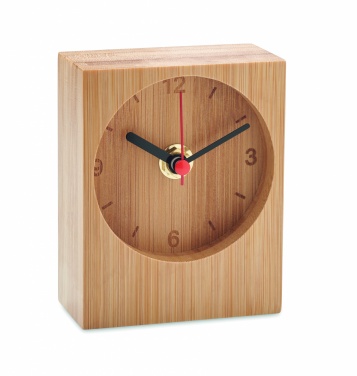 Logo trade corporate gift photo of: Bamboo table clock