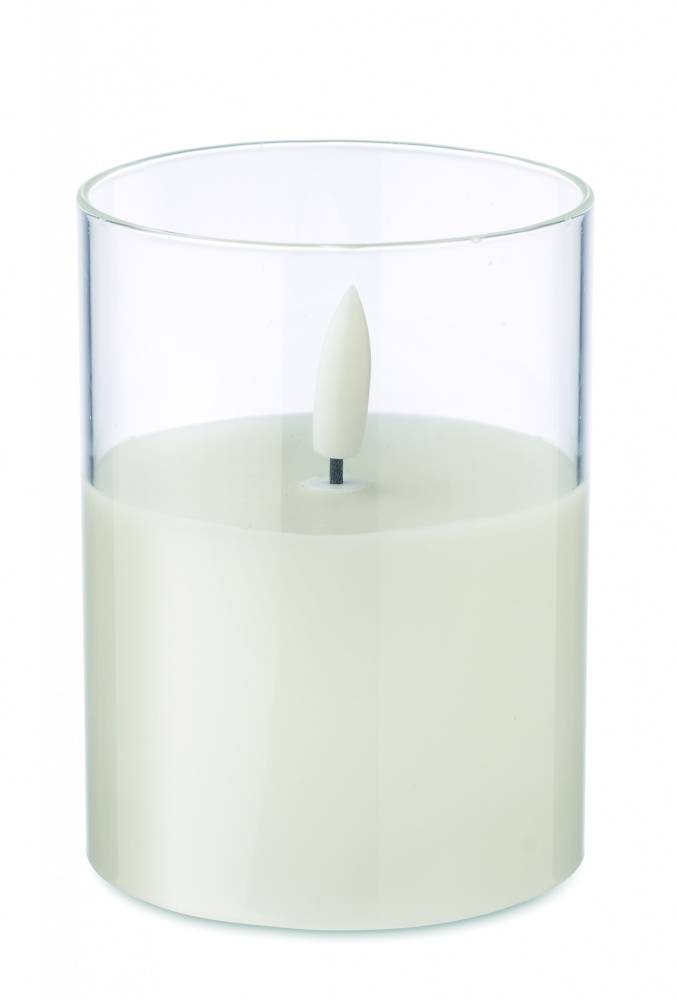 Logo trade promotional items image of: LED wax candle in glass holder
