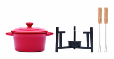 Logo trade business gift photo of: Ceramic fondue set 300 ml