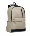 A 15-inch laptop backpack made of recycled pre-consumer cotton with customizable printing, Rope