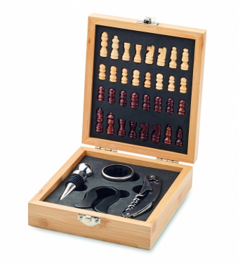 Logo trade business gifts image of: Chess board wine set