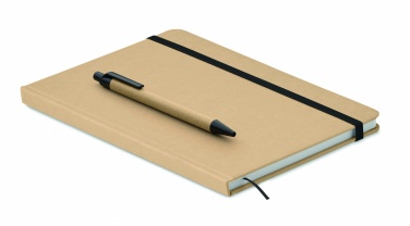 Logo trade promotional products image of: Caratil A5 notebook in recycled carton