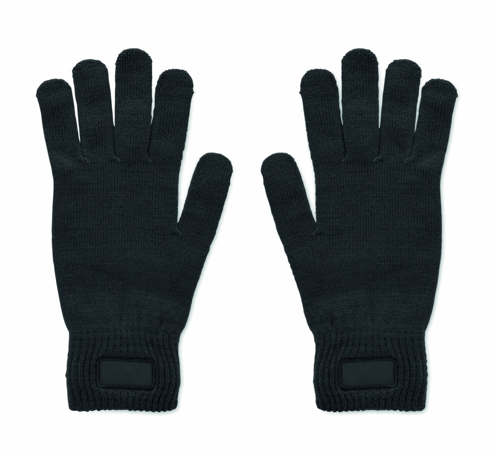 Logo trade promotional items image of: Knitted gloves in RPET