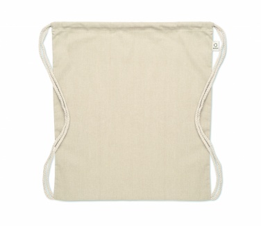 Logo trade advertising product photo of: Recycled cotton drawstring bag