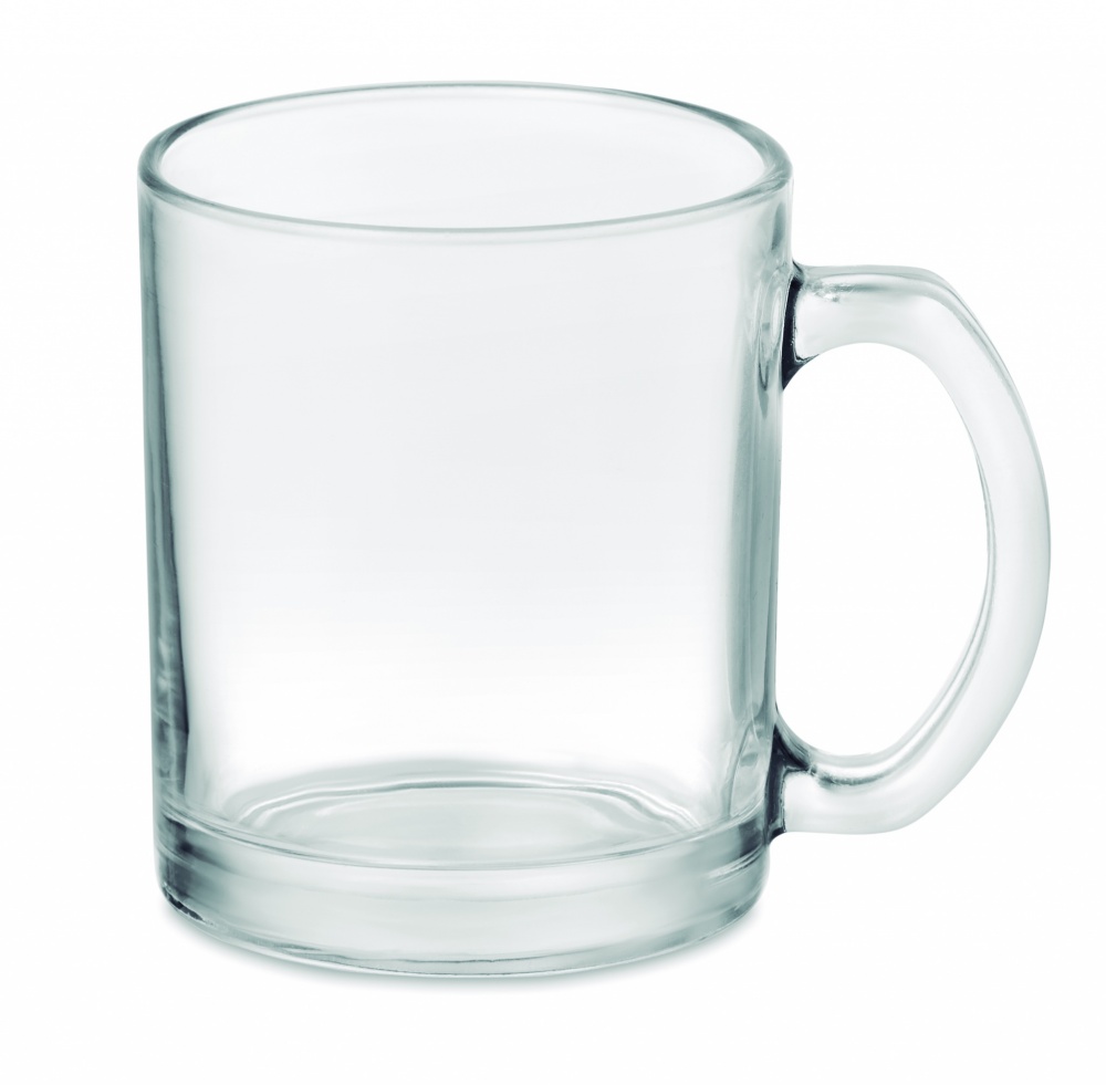 Logo trade promotional giveaways image of: Glass sublimation mug 300ml