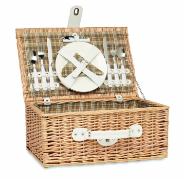 Logotrade advertising product picture of: Wicker picnic basket 2 people