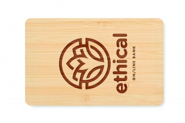 Logo trade promotional items image of: RFID card in bamboo material