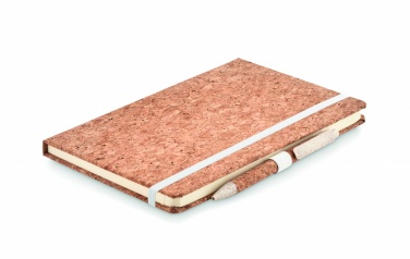 Logo trade promotional giveaways picture of: A5 cork notebook with pen