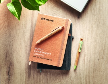 Logotrade promotional gifts photo of: Recycled Leather A5 notebook