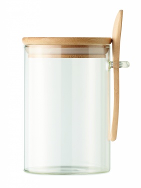 Logotrade corporate gift image of: Glass jar with spoon 600 ml