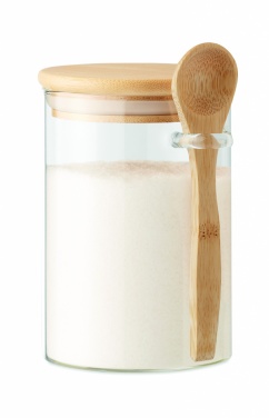 Logotrade promotional merchandise picture of: Glass jar with spoon 600 ml