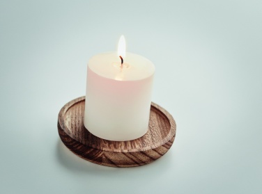 Logotrade promotional items photo of: Candle on round wooden base