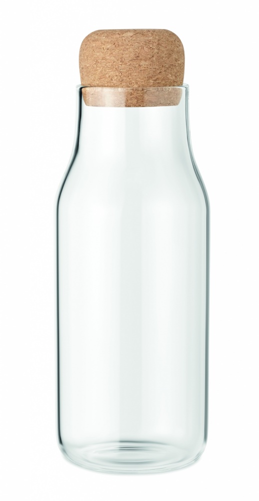 Logo trade promotional gifts image of: Glass bottle cork lid 600 ml
