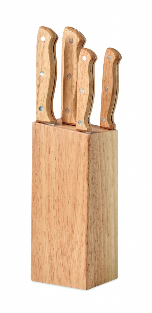 Logotrade advertising product image of: 5 piece knife set in base