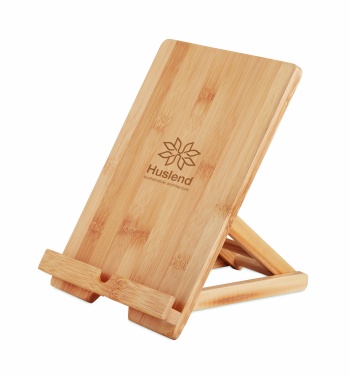 Logo trade promotional giveaway photo of: Bamboo tablet stand TUANUI