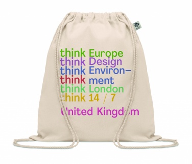 Logotrade promotional giveaways photo of: Organic cotton drawstring bag