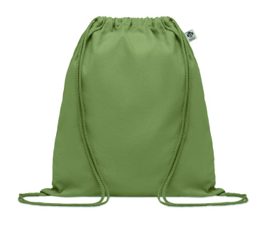 Logo trade corporate gifts image of: Organic cotton drawstring bag
