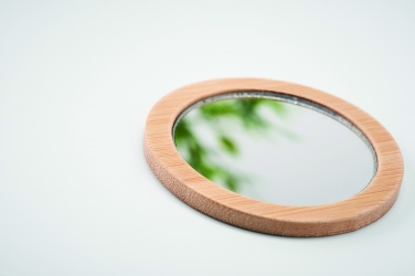 Logo trade promotional gifts image of: Bamboo make-up mirror