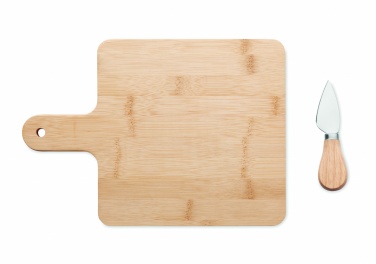 Logo trade promotional merchandise image of: Cheese board set in bamboo Bremen