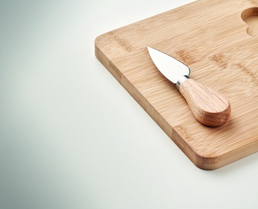 Logotrade promotional gift image of: Cheese board set in bamboo Bremen