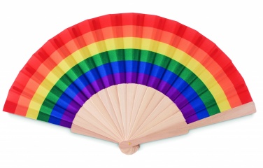 Logotrade promotional merchandise photo of: Rainbow wooden hand fan