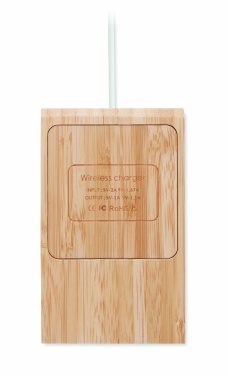 Logotrade advertising product image of: Bamboo wireless charger  10W ODOS