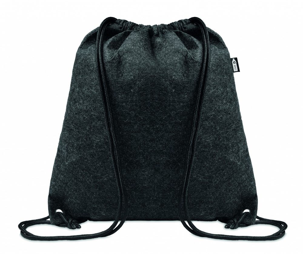 Logotrade advertising products photo of: RPET felt drawstring bag