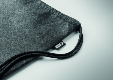 Logo trade corporate gifts picture of: RPET felt drawstring bag