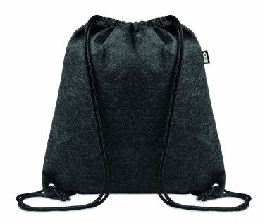 Logo trade promotional merchandise picture of: RPET felt drawstring bag