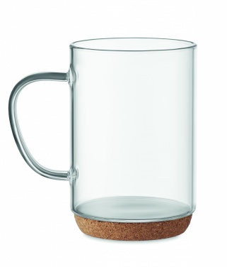 Logotrade promotional merchandise photo of: Glass mug 400ml with cork base