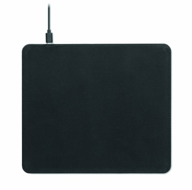 Logo trade promotional giveaways image of: Cork mouse mat charger 15W