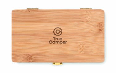 Logo trade promotional giveaways image of: 21 pcs tool set in bamboo case