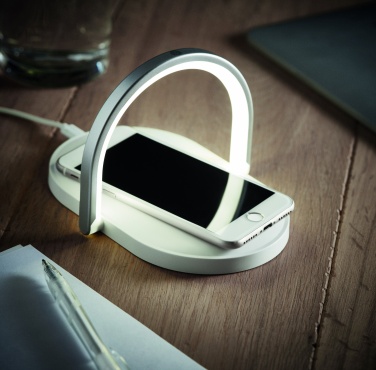 Logo trade business gifts image of: Light and wireless charger 10W