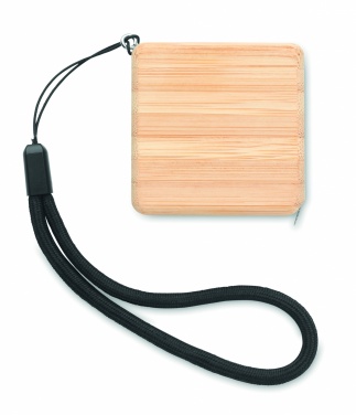 Logo trade promotional gifts picture of: Measuring tape in bamboo 1m