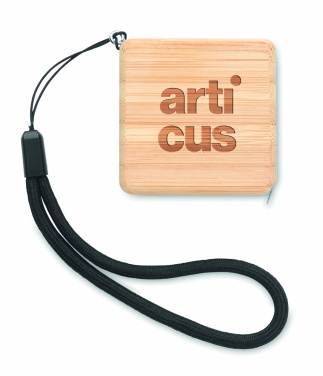 Logotrade promotional merchandise photo of: Measuring tape in bamboo 1m